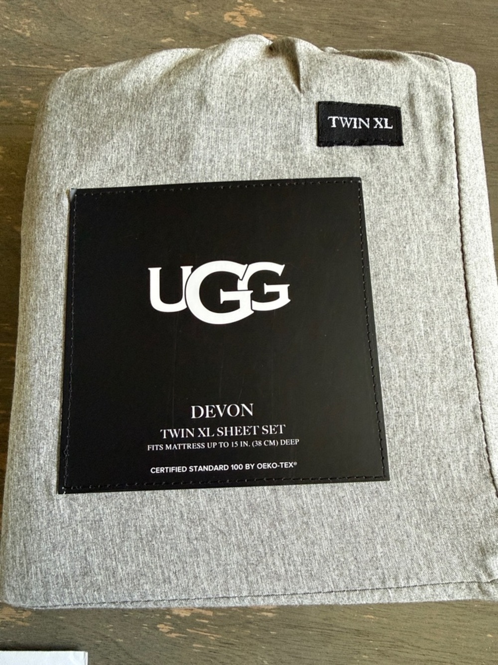 UGG Devon Twin XL Sheet Set - Heather Gray